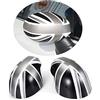 uvcany MINI Coperture per specchietti laterali, per porta auto, per Mini Cooper One/D/SD/S/JCW Serie F F54 F55 F56 F57 F60 2020-2022(Union Jack grigio, serie F con foro luminoso)