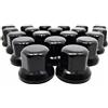 Generic 20pcs 33mm Ruota Dado Copertura Tappi Plastica Nero Fit Camion Rimorchio Bus Camion Auto Veicolo LKW