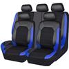 LGZFC 9 Pezzi Auto Set Coprisedili in Pelle PU per Mitsubishi EVO 3 4 5 6, Coprisedili Anteriori E Posteriori Impermeabile, Compatibili con Airbag,D
