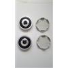 RICAMBIITALIA2017 SET 4 COPRIMOZZI GRIGIO/NERO PER CERCHI SMART