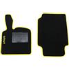 Carmats compatibile tappetini Smart fortwo (450-451) in moquette con bordo giallo antiscivolo battitacco in gomma