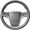 XIAOYANS Coprivolante Per Opel Per Insignia 2008-2013 Per Astra (J) Per Cascada Per Mokka 2012-2019 Coprivolante Auto Fai Da Te Morbida Similpelle Nera Copri Volante Auto(Black Thread)