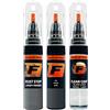 F FIRANTO FIRANTO Kit Riparazione Vernice Auto per Mazda 47C Polymetal Grey - Set rimuovi Graffi per Vernice Auto 3in1-15ml Primer, Pennarello ritocchi Vernice, Vernice lucidante