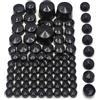 HASkulle Set di bulloni in plastica ABS per moto HASkulle, tappi copribulloni, compatibili con Harley Davidson Softail Twin Cam, 2000-2005-2006, neri