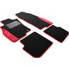 IL TAPPETO AUTO BY FABBRI 3 COLOR0000009R, Tappeti auto moquette antiscivolo, Su misura, 2 Ricami, Rosso
