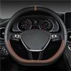 SQOGJSGZ Copri Volante Coprivolante Auto A Forma D Per Golf 7 8 Per Polo 2014-2021 Per Scirocco Per Jetta 6 2017-2021 Per Santana 2016-2021 Per Tiguan 2015-2021 Volante Cover(Caffè)
