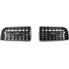 Wodsty Diffusore Girevole per Griglia Centrale per Fiat Linea, Grande Punto e Doblo MK2, Nero ABS, Confezione da 2