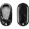 M.JVisun Forgiata Fibra di Carbonio Custodie per Chiavi Auto Per Mercedes-Benz C S GLC EQE EQS C300 S500 S560 S580 AMG R232 W206 W223 Cover Chiave Guscio Chiave - Nero