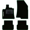 QUEMAR Tappetini Auto per Dacia Sandero, Bordo Verde, 1 Ricamo | anche Stepway / dal 2021 / Kit Tappeti Moquette e Gomma su Misura / Set 2 Anteriori +2 Post./ Ricami e Colori Personalizzati