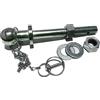 G.L.D. Forniture Perno traino a sfera per rimorchi diametro testa 50 mm, diametro perno 25mm, lunghezza 190 mm zincato bianco non omologato per trattore