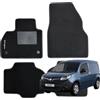 W-Parts SERIE 4 TAPPETI - TAPPETINI IN MOQUETTE NERI PER RENUALT KANGOO EXPRESS 2018->