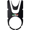 Paraserbatoio.it ADESIVO FORCELLE RESINATO EFFETTO 3D - Protezione zona serbatoio e chiave accensione per moto compatibile con DUCATI MONSTER 696 dal 2008 al 2014 Misure 263,8 x 138,1 mm carbon