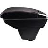 XUKEY Doppio strato in pelle nera bracciolo per Captur 2013-2017 centro console Storage box bracciolo