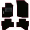 QUEMAR Tappetini Auto per Citroen C1 2005-2013, Bordo Fucsia, 1 Ricamo | Kit Tappeti Moquette e Gomma su Misura / Set 2 Anteriori + 2 Posteriori / Ricami e Colori Personalizzati / Antiscivolo