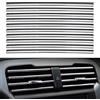 hifrom Striscia Decorativa per Presa d'Aria per Auto, 10 Pezzi Strisce Decorazione Interni Auto, Universali Modanatura Interna Auto Strisce (Argento)