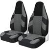 MAMXVKVZEU Per Renault Per Twingo 3 2pcs Protezione Sedile Universale Coprisedili Auto(GRIGIO)