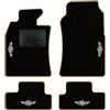 QUEMAR Tappetini Auto compatibili con MINI R50 R52 Cabrio R53 2001-2007/ Kit Tappeti Moquette e Gomma su Misura (Set 2 Anteriori+2 Poster.)/ Ricami e Colori Personalizzati (Bordo Beige, 4 Ricami)