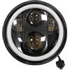 Generico EVOK Fanale Anteriore Iron LED 6000K Tondo Compatibile Con Vespa PX Tutte 246410107
