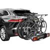 Althura Portabici da Gancio Traino per 2 Bici (anche E-Bike) | Ripiegabile e Inclinabile | Carico 60kg, Doppio Antifurto, Fanali Omologati con Presa 13 Poli