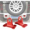 JONKOKO Gancio di traino robusto in lega di alluminio, adatto per LR Defender 90 110 2020-2022 kit di traino (2 pezzi, rosso)