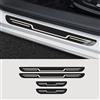 CWMMKL 4 Pezzi Battitacco Auto in Acciaio Inox per VW Tiguan R-Line 2019-2023, Esterno Battitacco Protezione Plates Protezioni Del Pedale Accessori,Carbon fiber look