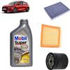 OP Kit tagliando 3 filtri + 5L olio Mobil 5W-20 per Ford Focus IV 1.0 Ecoboost 2017+