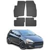 OMAC Tappetini in Gomma Compatibili con FIAT Grande Punto 2005-2012 Tappetini Auto Gomma Nero 4X