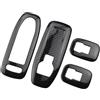 Lisqbkbi Accessori Auto Interni Adesivi Decorativi Per Alzacristalli Auto 4 Pezzi In ABS Cromato Per Peugeot 2008 2014 2015 2016 2017 2018 2019(Carbon fiber black)