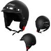 A-Pro Casco Demi Jet Scooter Moto Omologato ECE 22-06 Frontino Sonicmoto Nero Opaco L