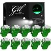 GLL Grandview 10pcs Verde T5 B8.5 Lampadine Cruscotto a LED 1-5050-SMD per Tachimetro Auto Strumento Cruscotto Indicatore Indicatore del Pannello Luminoso Lampada Cruscotto Garanzia di 2 Anni