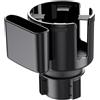 Nayubo Supporto di tazza auto Expander Adattatore con supporto del telefono Supporto di tazza Extender Adatto per Yeti, Hydro Flasks, Stanley 32/40 oz, Grandi bottiglie d'acqua in 4.0 (nero)