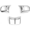 QXEJEBAF Accessori Auto Interno 3 Pezzi Per Jeep Per Wrangler Per Compass Per Patriot Per Grand Per Cherokee 2011-2016 Car Steering Wheel Trim Cover Fit Auto Adesivi Interni