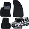 W-Parts SERIE 4 TAPPETI - TAPPETINI IN MOQUETTE NERI PER FIAT DOBLO DAL 2009 AL 2023