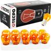 TECPO 20 lampadine per indicatori di direzione, PY21 W, 12 V, 21 W, lampada a sfera BA15S