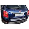Recambo Protezione per paraurti in Acciaio Inox Opaco, Compatibile con Fiat 500X a Partire dal 2014, con smussatura, qualità Premium