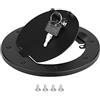 Kuuleyn Coperchio del serbatoio del carburante, 1pc Accessori per lo styling dell'auto Tappo del coperchio del serbatoio del carburante nero adatto per 2/4 porte 2007-2017