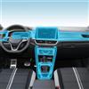 Kaecad Pellicola protettiva per interni auto, cruscotto, piano del cambio, per console centrale del cambio, antigraffio, trasparente, in TPU, per Volkswagen T-ROC 2023-2025 (stile A navigazione GPS fi