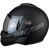 BHR Casco Modulare Moto 807 REVERSE | Casco Moto Integrale Omologato ECE con funzione Flip-Up 180° | Casco Moto Modulare Uomo & Donna con Sgancio Micrometrico | NERO OPACO | XS