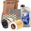 kW&HP KIT TAGLIANDO 4 FILTRI + 5LT OLIO G-M 5W30 PER ASTRA MERIVA B J 1.7 CDTI 81KW 110CV DAL 2010 AL 2017