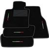 Somer Car Kit Tappetini Auto compatibili con Mini Cooper-One F66 3 posti 2024-2026 | Set Tappeti in Moquette, Bandiera Italia, Tappeto auto su misura