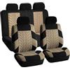 VALCLA Auto Coprisedili per Land Rover Freelander 1.Gen (Type LN) 2003 2004 2005 2006, 9 Pezzi Traspirante Auto Set Coprisedili Anteriori Posteriori Impermeabile Comfort Interno Accessori,C Beige