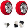 farbrothersonline PER AUTO,SUV,4X4,FURGONI CON PNEUMATICI 215/55 R17 CERCHIO 17 MISURA L CALZA DA NEVE OMOLOGATA COPPIA DI CALZE DA NEVE GHIACCIO IN TESSUTO ANTI-SLITTAMENTO PER RUOTE SU TRATTI DI STRADA MISTA