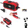 farbrothersonline COMPATIBILE CON BMW R 1150 RS CARICABATTERIE MANTENITORE PER BATTERIE AL PIOMBO 12V DA 4AH A 30AH CARICA INTELLIGENTE AUTOMATICO PER MOTO SCOOTER QUAD JET SKI AUTO CAMPER