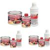 Lux Metal POWER TANK - Trattamento Serbatoio Moto 3 x 8/10 Litri Kit Piccolo Small 350 gr per interno Serbatoi Elimina la Ruggine Ripara Protegge Arrugginito Moto Ciao Ciclomotore d'Epoca con Antiruggine