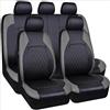 GaBlok Auto Set coprisedili per-Honda Jazz e HEV HYBRID/Comfort/Elegance, Confortevole Traspirante Impermeabile Antiscivolo Durevoli Pelle Protect Accessori, Black Gray