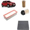 OP Kit tagliando 4 filtri compatibile con Dacia sandero ii 1.5 BLUE DCI 95 Gasolio 2018+