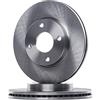 RIDEX 82B2304 2x Disco freno Anteriore senza mozzo portaruota senza bullone fissaggio ruota senza anello sensore ABS senza supporto Compatibilità con FORD Fiesta Mk7 Hatchback