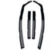 Generico Kit 4 Deflettori Aria Nero Fumé Trasparento Antivento per Finestrini Laterali Anteriori e Posteriori Compatibile con Mercedes-Benz Classe C / W204 2008-2014