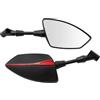 A-Pro Specchietti Retrovisori Specchi Custom Moto Universali Metallo Rosso A Pro