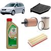 OP Kit tagliando 4 filtri + 5L olio Edge 5W-30 LL per Volkswagen Touran 1T 1.9 TDI 2003-2010